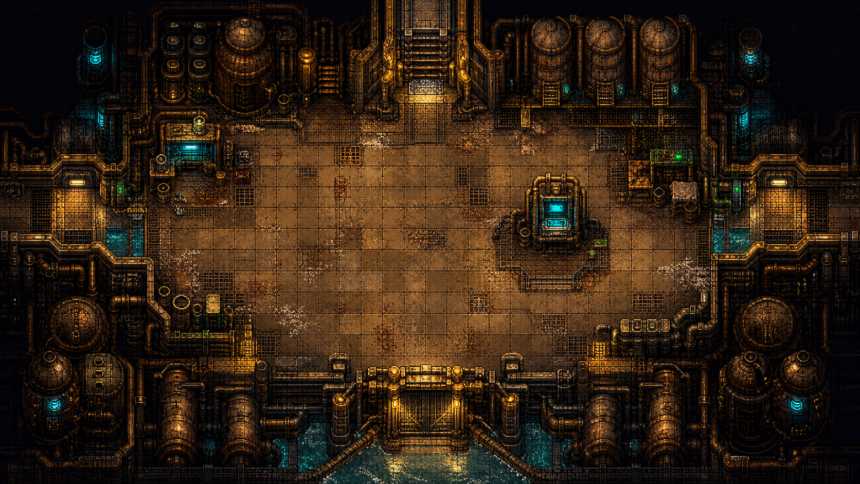 Top-down reactor floor inside Sodium